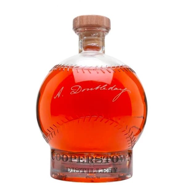 Cooperstown Doubleday Baseball Bourbon baseball-shaped decanter